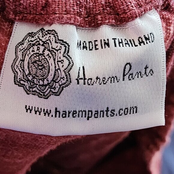 Harem Pants Thailand Red Elephants Print Smocked Harem Pants - Picture 7 of 7